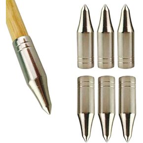 ZSHJGJR 24pcs Archery Arrow Field Points Glue on Target Practic Arrowheads 80 Grain Replacement Arrow Tips ID 8mm for Wood Bamboo Fiberglass Arrows