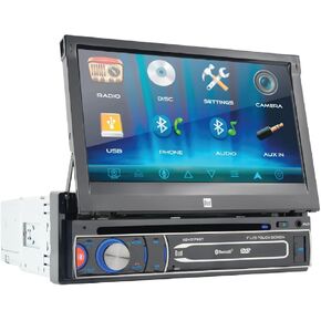Dual Electronics XDVD179BT 7 بوصة بمحرك قابل للطي LED شاشة تعمل باللمس وراديو ستيريو للسيارة DIN واحد | سي دي/دي في دي | مساعد الضغط والتحدث | إدخال الكاميرا الاحتياطية | بلوتوث | تشغيل وشحن USB in Kuwait