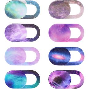 cobee 8PCS Laptop Camera Cover Slide, Starry Sky Ultra Thin Webcam Cover Slide Cell Phone Camera Cover Sticker Privacy Protector Camera Blocker Slider for Desktop PC Tablet Computer