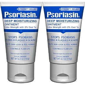Psoriasin Deep Moisturizing Ointment - 2% Coal Tar - Stops Psoriasis Itching, Scaling, Redness - 4.2 oz