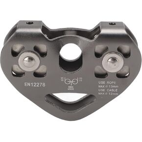 Zipline Pulley, Dual Trolley Double Pulley Tandem Speed Zip Line Pulley, Climbing Pulleys for 1/4 5/16 3/8 1/2 Cable Backyard Zipline, Hauling, Rigging and Commercial Purposes