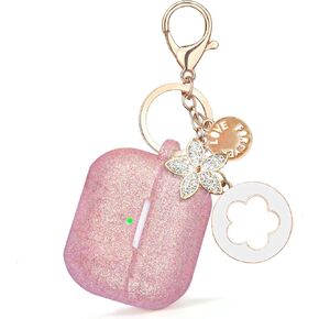 Case for Apple Airpods 4 - VISOOM Airpods 4 Cases 2024 Cover Women Anti-Drop Silicone iPods 4 Earbuds Wireless Accessorie Charging Cases Girl Bling Keychain for Airpod iPods 4th Generation