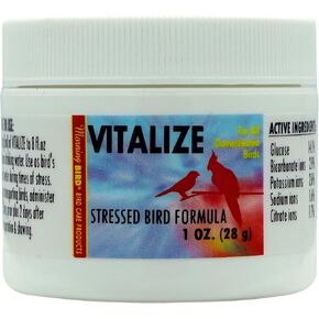 Morning Bird Vitalize, Supplement for Sick, Injured, or Stressed Caged Birds; Dehydration and Exhaustion Treatment for Parakeets, Cockatiels, Budgies, Finches, Canaries, and Parrots, 1 oz