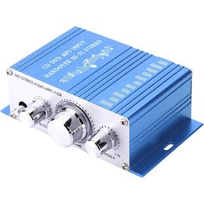 SUNGOOYUE Mini Car Auto Amplifier, DC 12V 2A Aluminum Alloy High Power HiFi Audio Music CD DVD MP3 FM Player Car Speaker (Red)