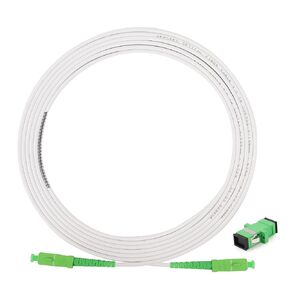 1 m (3.3 ft) Armored Network Fibre Optic Cable SC/APC to SC/APC OS2 Simplex Singlemode 9/125μm LSZH FTTH 3.0mm Patch Cord Fiber Cables with Adapter Coupler