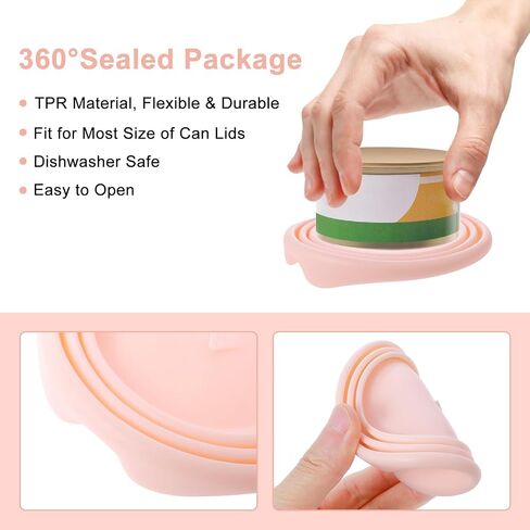 6pcs Cat Food Can Covers Lids with Cat Food Spoon Silicone for Pet Food Dog Food Can Covers Lids Silicone Can Cover Cat Spoons for Wet Food Universal Multicolor Cat Food Storage in Saudi Arabia