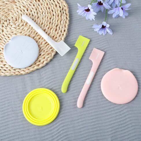 6pcs Cat Food Can Covers Lids with Cat Food Spoon Silicone for Pet Food Dog Food Can Covers Lids Silicone Can Cover Cat Spoons for Wet Food Universal Multicolor Cat Food Storage in Saudi Arabia