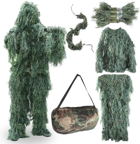 FUNPENY Ghillie Suits for Men, Outdoor Camo Hunting Ghillie Suit Costume Clothings in Saudi Arabia