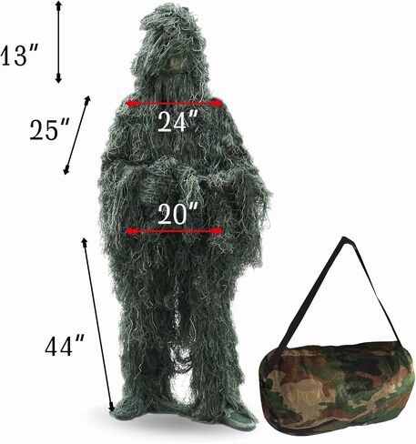 FUNPENY Ghillie Suits for Men, Outdoor Camo Hunting Ghillie Suit Costume Clothings in Saudi Arabia