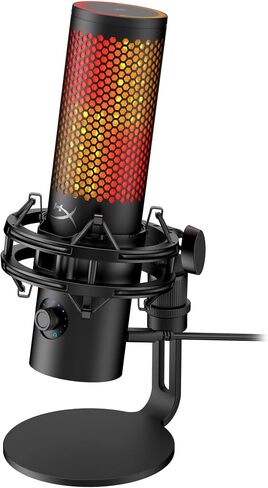 HyperX QuadCast 2 S – USB Microphone, with RGB Lighting, Streaming and Podcasting, with On-Board Controls, LED Lighting, Removable Shock Mount, PC, Mac, USB-C - Black in Kuwait