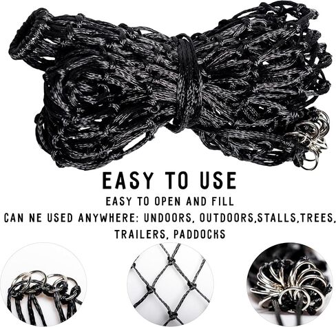 HIRQUITICKE 3 Pack Hay Nets for Horses Slow Feed - Feeding Holes 2" - Horse Supplies Hay Bags Feeder Goats in Saudi Arabia