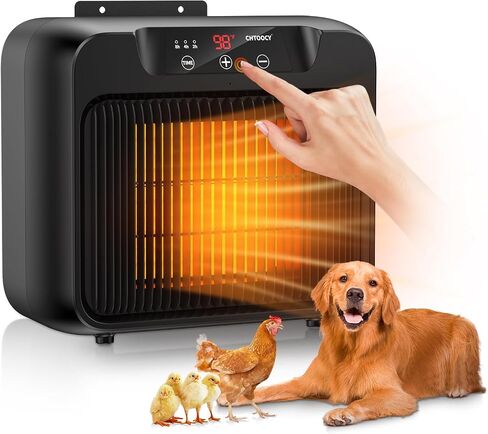 Dog House Heater w Thermostat Outdoor Winter, 600W Safe Heater for Dog Houses Outside Adjustable Temp & Timer Setting for Livestock Kennel Cat Cage Chicken Coop w 6ft Anti Bite Cord in Saudi Arabia