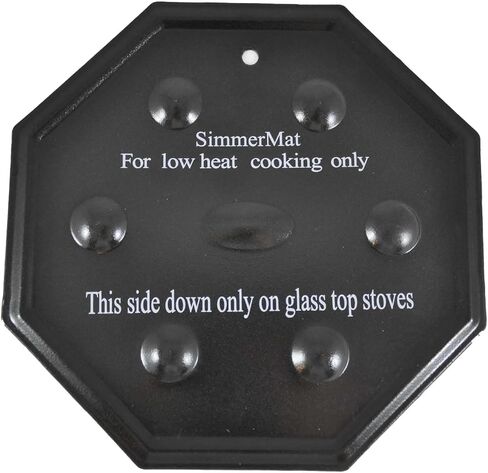 SimmerMat Heat Diffuser - Flame Diffuser Stove Cover Ring - Fire Diffuser for Any Type of Electric or Gas Stove - Dishwasher Safe Stove Top Cover - Steel Plates for Simmering and Slow Cooking - 2 Pack in Saudi Arabia