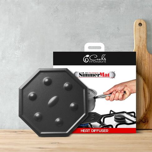 SimmerMat Heat Diffuser - Flame Diffuser Stove Cover Ring - Fire Diffuser for Any Type of Electric or Gas Stove - Dishwasher Safe Stove Top Cover - Steel Plates for Simmering and Slow Cooking - 2 Pack in Saudi Arabia