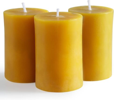CANDWAX Pure Beeswax Tealight Candles Set of 24 - Handmade Beeswax Candles Natural Burns up to 3.5 Hours - Beeswax Tea Lights Candles in Kuwait