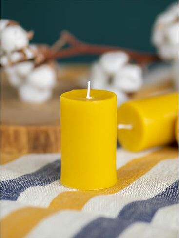 CANDWAX Pure Beeswax Tealight Candles Set of 24 - Handmade Beeswax Candles Natural Burns up to 3.5 Hours - Beeswax Tea Lights Candles in Kuwait