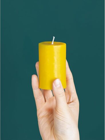 CANDWAX Pure Beeswax Tealight Candles Set of 24 - Handmade Beeswax Candles Natural Burns up to 3.5 Hours - Beeswax Tea Lights Candles in Kuwait