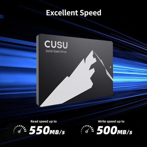 CUSU C300 1 تيرابايت 2.5 بوصة SATA SSD، سرعة قراءة تصل إلى 550 ميجابايت/ثانية محرك الحالة الصلبة، SSD داخلي للكمبيوتر المحمول/الكمبيوتر الشخصي in Saudi Arabia