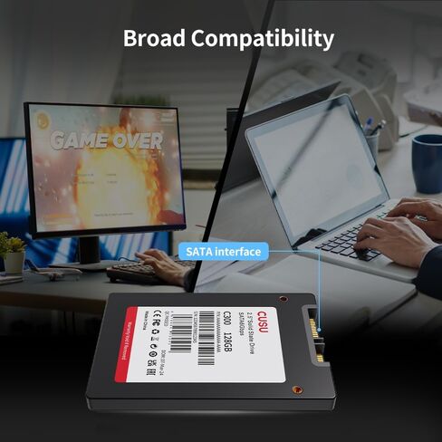 CUSU C300 1 تيرابايت 2.5 بوصة SATA SSD، سرعة قراءة تصل إلى 550 ميجابايت/ثانية محرك الحالة الصلبة، SSD داخلي للكمبيوتر المحمول/الكمبيوتر الشخصي in Saudi Arabia