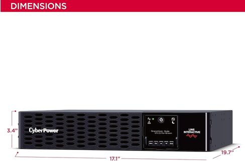 نظام UPS Sinewave للتطبيق الذكي CyberPower PR3000RTXL2UN، 3000 فولت أمبير/3000 واط، 9 منافذ، حامل/برج 2U، RMCARD205 مثبت مسبقًا، خيار EBM in Saudi Arabia