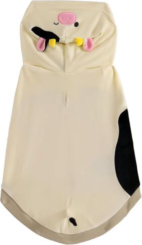 Squishmallow Original Connor The Cow Pet Hoodie - ملابس Jazwares الرسمية للحيوانات الأليفة فائقة النعومة (صغير) متعدد الألوان in Saudi Arabia