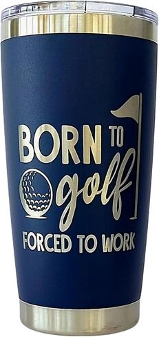 Born to Golf 20 oz Golf Coffee Mug, Golf Gift for Men, Stainless Steel Travel Mug with Lid, Golfing Accessories in Saudi Arabia