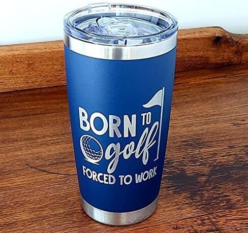 Born to Golf 20 oz Golf Coffee Mug, Golf Gift for Men, Stainless Steel Travel Mug with Lid, Golfing Accessories in Saudi Arabia