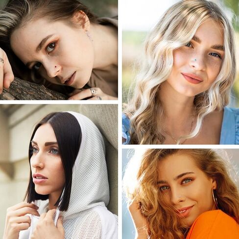 مسمار أنف من حجر البخت الشظية، أقراط من الفولاذ المقاوم للصدأ 3 مم، مجوهرات ثقب الزنمة، 20 جرام لا يسبب الحساسية، حلقات أنف صغيرة مصنوعة يدويًا للنساء والرجال، مجوهرات مسمار أنف مسطحة الظهر in Kuwait