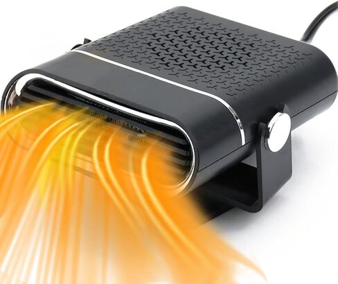 سخانات السيارة 12 فولت، مزيل ضباب الزجاج الأمامي 150 وات، سخان لوحة القيادة 2 في 1 للسيارة، مزيل الصقيع قابل للدوران 360 درجة للمركبة، تسخين سريع in Kuwait