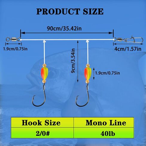 Pompano Rigs for Surf Fishing,4 Packs Pompano Rig with Circle Hooks Surf Fishing Pompano Floats Saltwater Fishing Rigs in Saudi Arabia