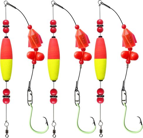 Catfish Rig,Catfish Rigs Catfish Float Rigs with Rattler Santee Cooper Rigs,Catfish Floats Catfishing Tackle for Bank Fishing 6/0 8/0 10/0 Circle Hooks 3Packs in Saudi Arabia