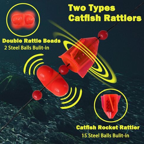 Catfish Rig,Catfish Rigs Catfish Float Rigs with Rattler Santee Cooper Rigs,Catfish Floats Catfishing Tackle for Bank Fishing 6/0 8/0 10/0 Circle Hooks 3Packs in Saudi Arabia