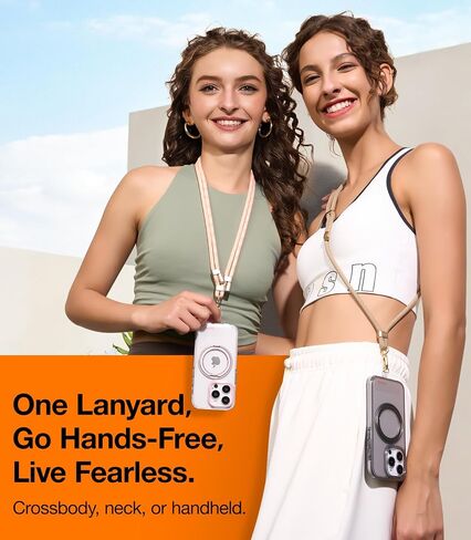 TORRAS Phone Lanyard Crossbody with 2 Phone Tabs, Adjustable Anti Theft Phone Strap for All Phones, Premium Metal Buckles, Skin-Friendly, Universal Cell Phone Neck lanyard for Women and Men, Black in Saudi Arabia