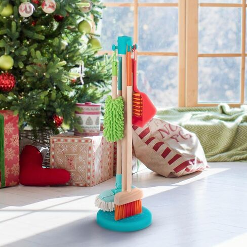 Battat – Kids Cleaning Set – Cleaning Toys for Toddlers, Children – Pretend Play Kit – Broom, Mop, Brush, Dustpan, Duster – Sweep n' Clean – 2 Years + in Saudi Arabia