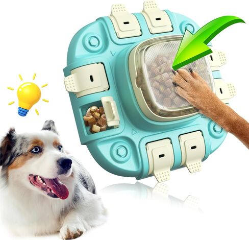 2024 Level 2 Interactive Dog Puzzle Toys for Smart Dogs to Keep Them Busy,8.8oz Large Capacity Treat Dispensing Dog Toys,Dog Self Playing Toys with Thick Material and Non-Slip Design in Saudi Arabia