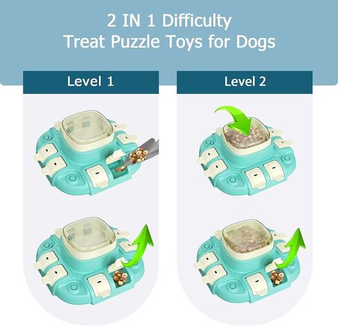 2024 Level 2 Interactive Dog Puzzle Toys for Smart Dogs to Keep Them Busy,8.8oz Large Capacity Treat Dispensing Dog Toys,Dog Self Playing Toys with Thick Material and Non-Slip Design in Saudi Arabia