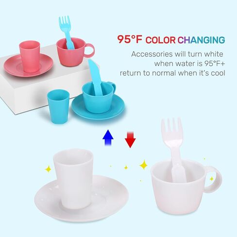CUTE STONE Pretend Play Kitchen Sink Toys with Play Cooking Stove, Pot and Pan with Spray Realistic Light and Sound, Dish Rack & Play Cutting Food, Utensils Tableware Accessories for Kids Toddlers in Saudi Arabia