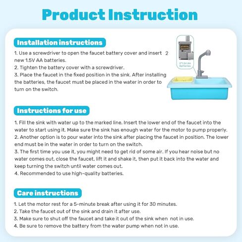 CUTE STONE Pretend Play Kitchen Sink Toys with Play Cooking Stove, Pot and Pan with Spray Realistic Light and Sound, Dish Rack & Play Cutting Food, Utensils Tableware Accessories for Kids Toddlers in Saudi Arabia