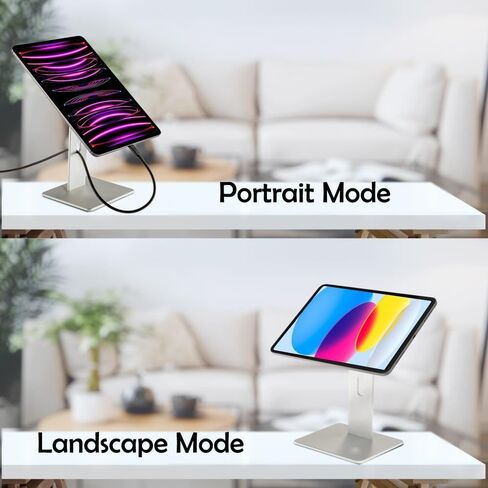 حامل الكمبيوتر اللوحي المغناطيسي Gabor - حامل iPad للمكتب، حامل حامل سطح المكتب متوافق مع جهاز لوحي مقاس 4-11 بوصة - دوران 360 درجة، حامل لجهاز iPad Air الجيل الرابع و11 iPad Pro الجيل الأول والثاني والثالث in Kuwait