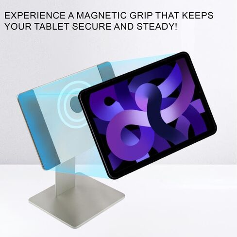 حامل الكمبيوتر اللوحي المغناطيسي Gabor - حامل iPad للمكتب، حامل حامل سطح المكتب متوافق مع جهاز لوحي مقاس 4-11 بوصة - دوران 360 درجة، حامل لجهاز iPad Air الجيل الرابع و11 iPad Pro الجيل الأول والثاني والثالث in Kuwait
