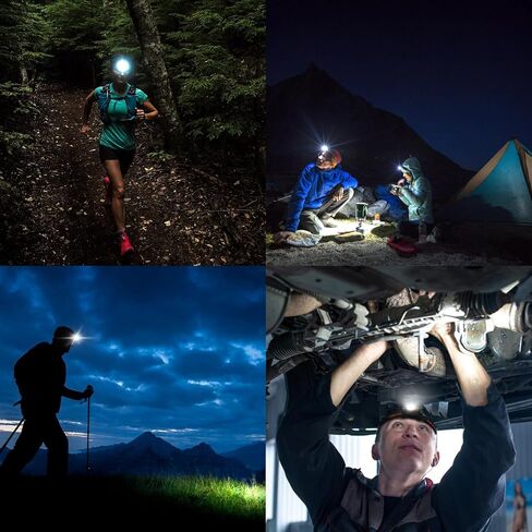 NICRON H15T Headlamp Rechargeable, 500 Lumens LED Headlamp with Red Light, IP67 Waterproof 8 Modes Head Leamps for Camping Running Fishing Adults in Saudi Arabia