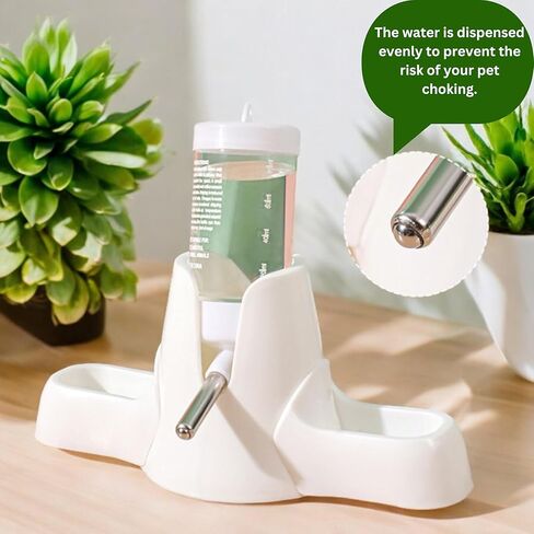 Hamster Water and Food Dispenser Set, Stand Water Bottle Holder Food the Bowl for Dwarf Hamsters Small Guinea Pigs Gerbil Hedgehog Small Animals Hamster Cage Accessories, Mini Pets Stuff (Blue, 80 ml) in Saudi Arabia