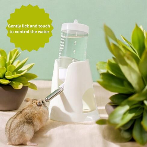 Hamster Water and Food Dispenser Set, Stand Water Bottle Holder Food the Bowl for Dwarf Hamsters Small Guinea Pigs Gerbil Hedgehog Small Animals Hamster Cage Accessories, Mini Pets Stuff (Blue, 80 ml) in Saudi Arabia