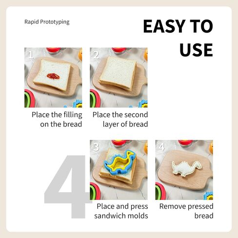 9 PCS Sandwich Cutter and Sealer for Lunch - Uncrustable Maker for Lunchbox and Bento Box - Cookie Cutters for Boys Girls in Saudi Arabia