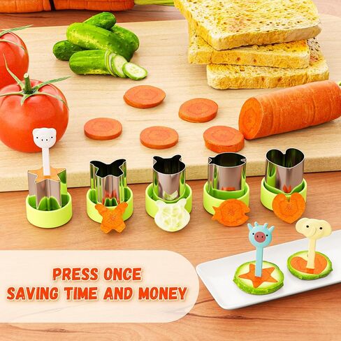 9 PCS Sandwich Cutter and Sealer for Lunch - Uncrustable Maker for Lunchbox and Bento Box - Cookie Cutters for Boys Girls in Saudi Arabia
