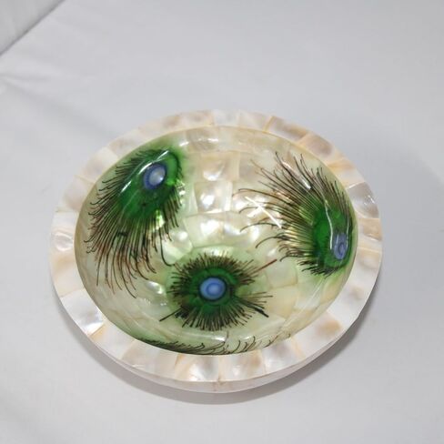 Wonderlist Handicrafts Mother of Pearl إكسسوارات الحمام مجموعة الحمام المصممة 100% حامل معجون الأسنان مصنوع يدويًا / موزع الصابون / طبق الصابون (طبق الصابون I) in Kuwait