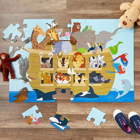 48-Piece Giant Floor Puzzle for Kids Ages 4+, Bugs and Insects Design for Classroom, Preschool, Family Time, Socializing, Learning Activity (2 x 3 Feet) in Saudi Arabia