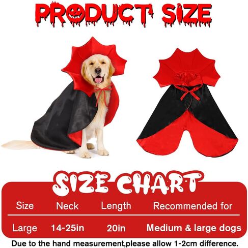 Halloween Cat Costume Vampire Cape for Small Medium Dogs Cats Witch Cloak in Saudi Arabia