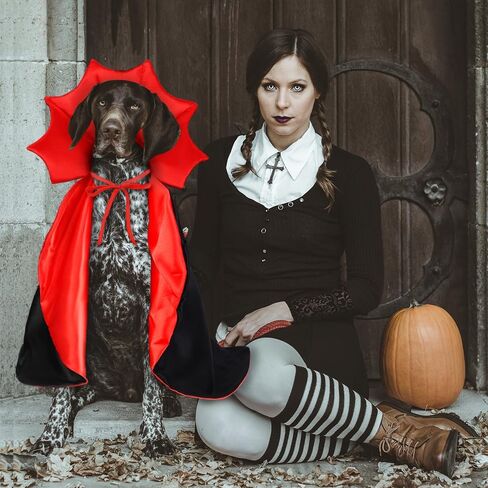 Halloween Cat Costume Vampire Cape for Small Medium Dogs Cats Witch Cloak in Saudi Arabia