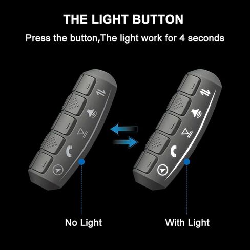 Universal Smart Wireless Car Steering Wheel Control Remote Button Support Bluetooth Control Suitable for Android Wince Connected to GPS Navigation Multimedia Player Control Radio DVD Music with Light in Saudi Arabia